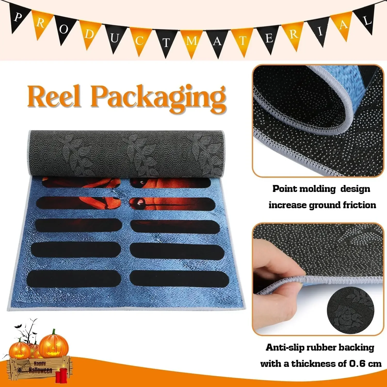 Vikam Halloween Teppiche Clown Falle Horror Bad Matte 3D Illusion Eingang Fuß matte Teppiche Zimmer Design Teppich Gebet Bad Fuß matte Image