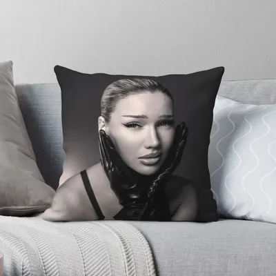 Shirin David BBR Album Quadratischer Kissenbezug, Polyester, Leinen, Samt, bedruckt, Reißverschluss, Image