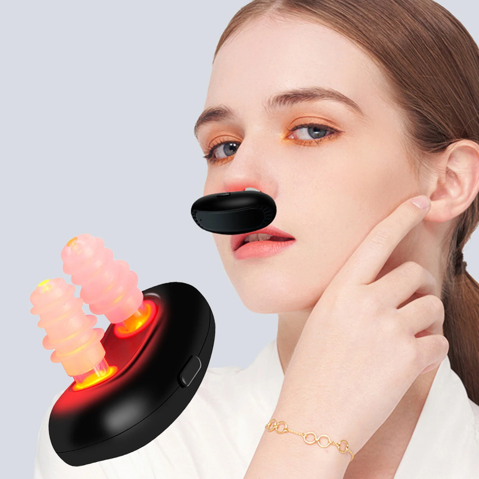 Tragbares intelligentes Nasenlinderungsinstrument zur Linderung von Allergien und chronischer Rhinitis bei nasalem Juckreiz und Comforte-Pflegewerkzeug für Männer und Frauen Image