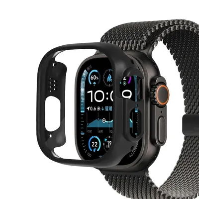 Matte Abdeckung für Apple Watch Ultra 2 49 mm, Hart-PC, stoßfeste Kantenschutzstoßstange, Image