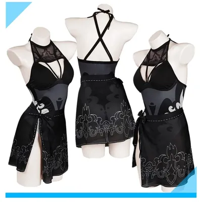 Yorha No.2 Cosplay Fantasia Nier Automata Disguise Kostüm Frauen Fantasie Sexy Overall Outfits Halloween Karneval Party Anzug Image