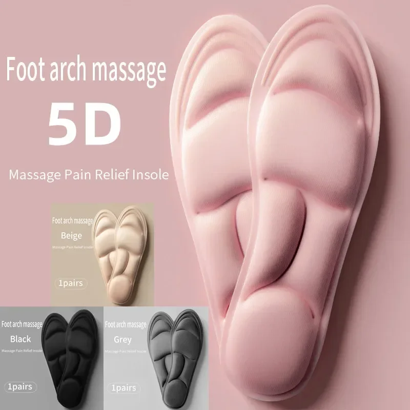 Neue 5d Memory Foam Einlegesohle Sport Laufsohlen für Schuhe Frauen Männer Deodorant atmungsaktive Kissen Füße Pflege ortho pä dische Schuh pads Image