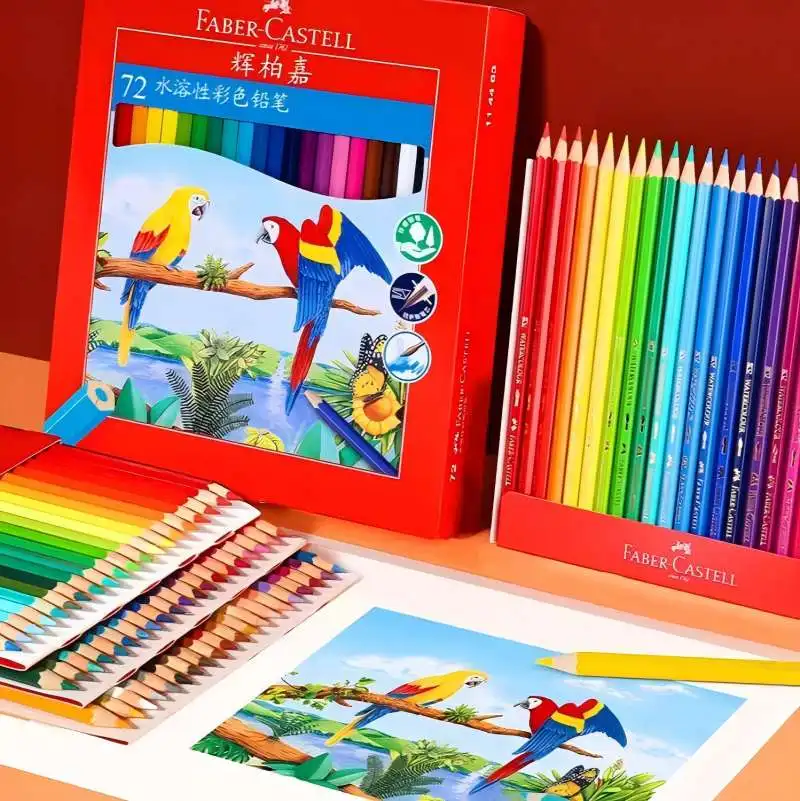 Faber castell 1144 aquarells tifte wasser lösliche farbstifte für kunstschule zeichnung 24.12.36/48/60/72 set Image