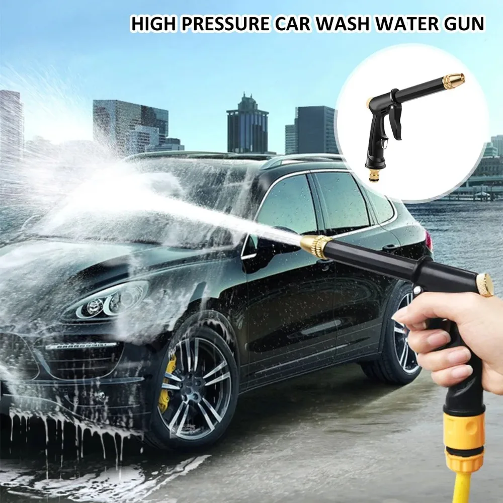 Hochdruck Wasser Sprayer Heavy Duty Hand Waschmaschine Pistolen Jet Garten Bewässerung Schlauch Düse Sprinkler Auto Reinigung Waschen Werkzeug Image