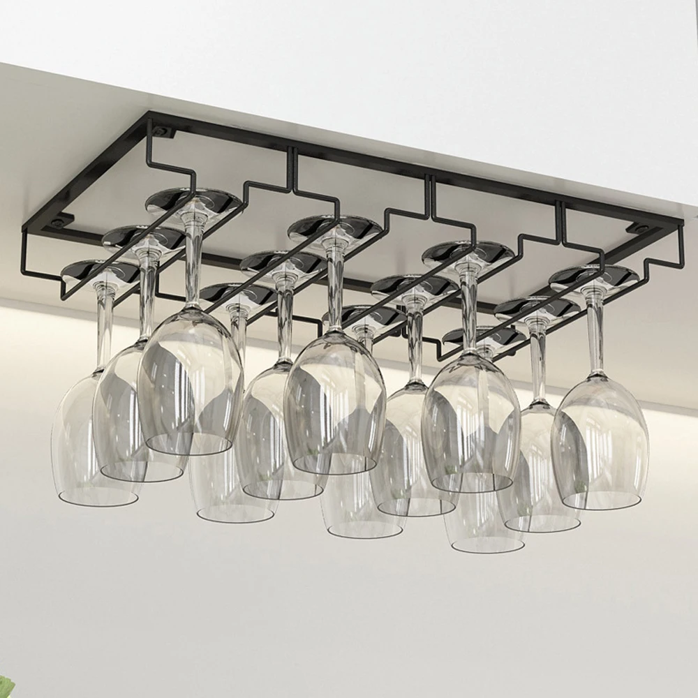 Bar Werkzeug Hohe Qualität Bar Aufhänger Eisen Wein Rack Glas Halter Stemware Stehen Hängen Regal Glas Becher Eisen Rack Unter Schrank