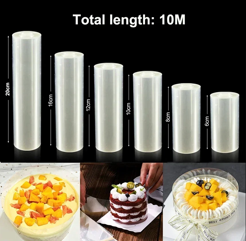 Back geschirr Acetat Film für Kuchen Dekor transparente Kuchen Surround Film Mousse Kuchen Blätter umliegenden Rand DIY Kuchen Kragen Image