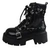 2024 neue Damen Niet kette Design kurze Stiefel Gothic Schuhe Street Fashion Lady Rock Stiefel Metall Dekor Punk-Stil Damenschuhe