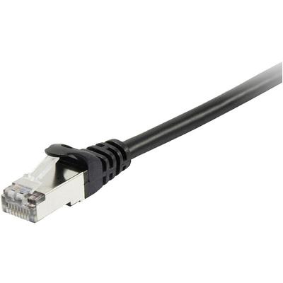 Equip - 605596 RJ45 Netzwerkkabel, Patchkabel cat 6 s/ftp 10.00 m Schwarz vergoldete Steckkontakte