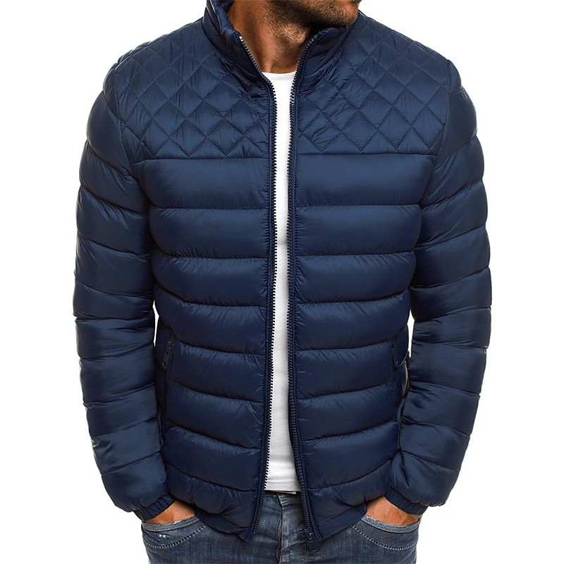 Men's Quilted Jacket Puffer Jacket Puffer Winter Jacket Winter Puffer Coat Winter Autumn / Fall Outdoor Insulated Packable Lightweight Outerwear Windbreaker Jacket Lightweight Puffer Jacket Full Zip