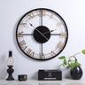 Wall Clocks Creativity Metal Clock Rome Decor Clocks Wrought Iron Round Art Wall Clock Large Wall Clock for Restaurants and Cafes Metal Wall Clock 60cm