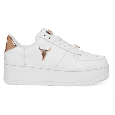 Windsor Smith – Weiße, klobige Leder-Sneakers - Rich Image