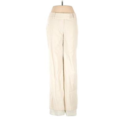 Ann Taylor Wool Pants - Mid/Reg Rise: Ivory Bottoms - Women's Size 4