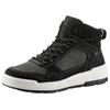 Schnürboots RIEKER EVOLUTION, Herren, Gr. 44, schwarz (schwarz, grau), Nubukleder, Nubuklederimitat, Textil, sportlich, Schuhe, Winterboots, High-Top Sneaker, Stiefelette mit R-TEX-Membran