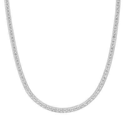 Collier SMART JEWEL "effektvolle Schlauchkette, Silber 925", silber, Halsketten, Damen, 45cm, Silber 925 (Sterlingsilber