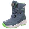 Winterstiefel SUPERFIT "CULUSUK 2.0 WMS: weit", Kinder, Gr. 33, bunt (blau, hellgrün), Polyurethan, Polyester, sportlich, Schuhe, Snowboots mit praktischem BOA-Dreh-Schnellverschluss