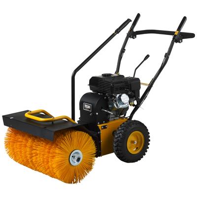 Benzin-Kehrmaschine TEXAS "Handy Sweep 619 TG", gelb (baumarkt), Einachser, inkl. Fangkorb, Schaberklinge und LED-Leucht