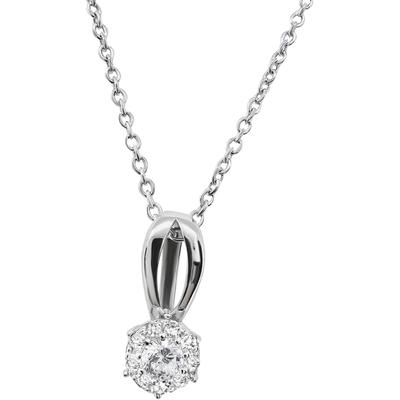 Kette mit Anhänger FIRETTI "Schmuck Geschenk Silber 925 Halsschmuck Halskette Tropfen", silber (silberfarben, kristallwe