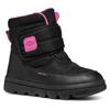 Winterboots GEOX "J WILLABOOM GIRL B A", Kinder, Gr. 26, pink (schwarz, fuchsia), Textil, Lederimitat, casual, Schuhe, Klettstiefel, Babystiefel Snowboots mit Plateausohle