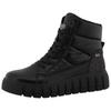 Schnürboots TOM TAILOR, Damen, Gr. 37, schwarz, Textil, Lederimitat, unifarben, Glitzer, modisch, Schuhe, Keilstiefelette, Plateauboots mit Reißverschluss