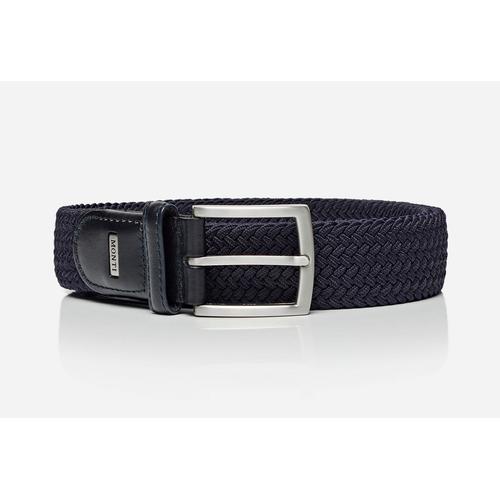 Flechtgürtel MONTI Gr. 85, blau (marineblau) Damen Gürtel 3,5 cm breit, Elastischer Flechtgürtel, Casual-Business-Sportiv