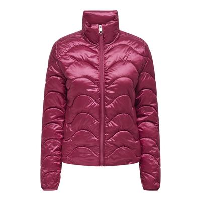 Steppjacke ONLY "ONLVEGA WAVE QUILTED JACKET CC OTW", Damen, Gr. S (36), rot (granita), Web, Steppware, Obermaterial: 60% Polyester, 40% Nylon, unifarben, modisch, Langarm, Jacken Image