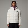 Daunenjacke THE NORTH FACE "W HYALITE DOWN HOODIE - EU", Damen, Gr. L (40), weiß (weiß dune), Steppware, Obermaterial: 100% Nylon. Wattierung: 80% Daunen, 20% Federn, unifarben, sportlich, hüftlang, hoch geschlossener Ausschnitt, Langarm Raglanärmel...
