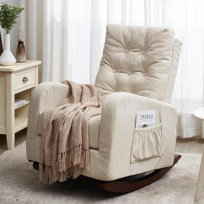 Comfortable Oversized Rocking Chair for Adults, High Back Gaming Chair with Armrests, Resilient Sponge Cushion