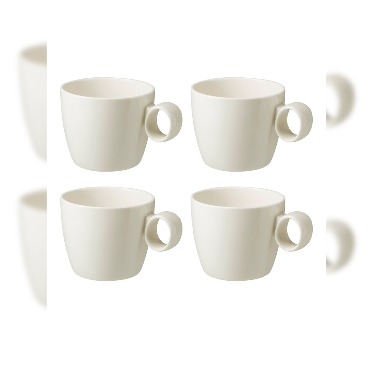 Maastricht Porselein Maastricht Porzellan Cappuccino-Becher Lux 23 cl Offwhite Porzellan 4 Stück Image