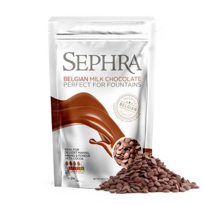 Sephra 20002 Belgian Milk Couverture Fondue Chocolate, Fountain Ready, 2 lb Bag