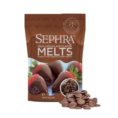 Sephra 20008 Milk Chocolate Melts, Fountain Ready, 2 lb Bag