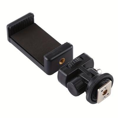 TEMU Slr Camera Smartphone Monitor Adapter - Low Angle Viewing, Shoe Mount With Phone Clip Holder For & Cameras