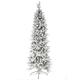 Albero di Natale slim innevato in PE real touch PVC + flock cm 180h