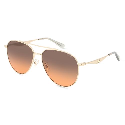 Coach HC7169 Damen-Sonnenbrille Vollrand Pilot Metall-Gestell, gold