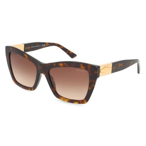 Jimmy Choo JC5031 Damen-Sonnenbrille Vollrand Cateye Acetat-Gestell, braun