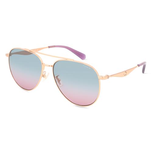 Coach HC7169 Damen-Sonnenbrille Vollrand Pilot Metall-Gestell, pink