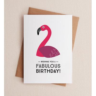 1-800-Flowers Everyday Gift Delivery Fabulous Flamingo Birthday Greeting Card