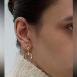 Anthropologie Jewelry | Crystal Drop Earrings A529 | Color: Gold | Size: Os