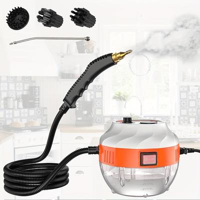 TEMU 2800w High-pressure Handheld Steam Cleaner With 3 Brush Heads, Large Capacity Portable Cleaning Machine For Kitchen, Sofa, Bathroom, Car, And More, Steam Cleaner For Car