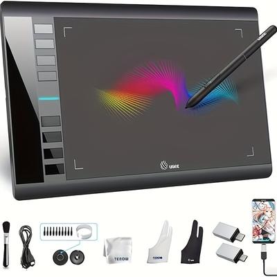 TEMU Graphics Drawing Tablet, M708 V2 10x6 Graphics Drawing Tablets Art Pad 8 Hot 8192 Battery-free For Win/ /, , Teaching