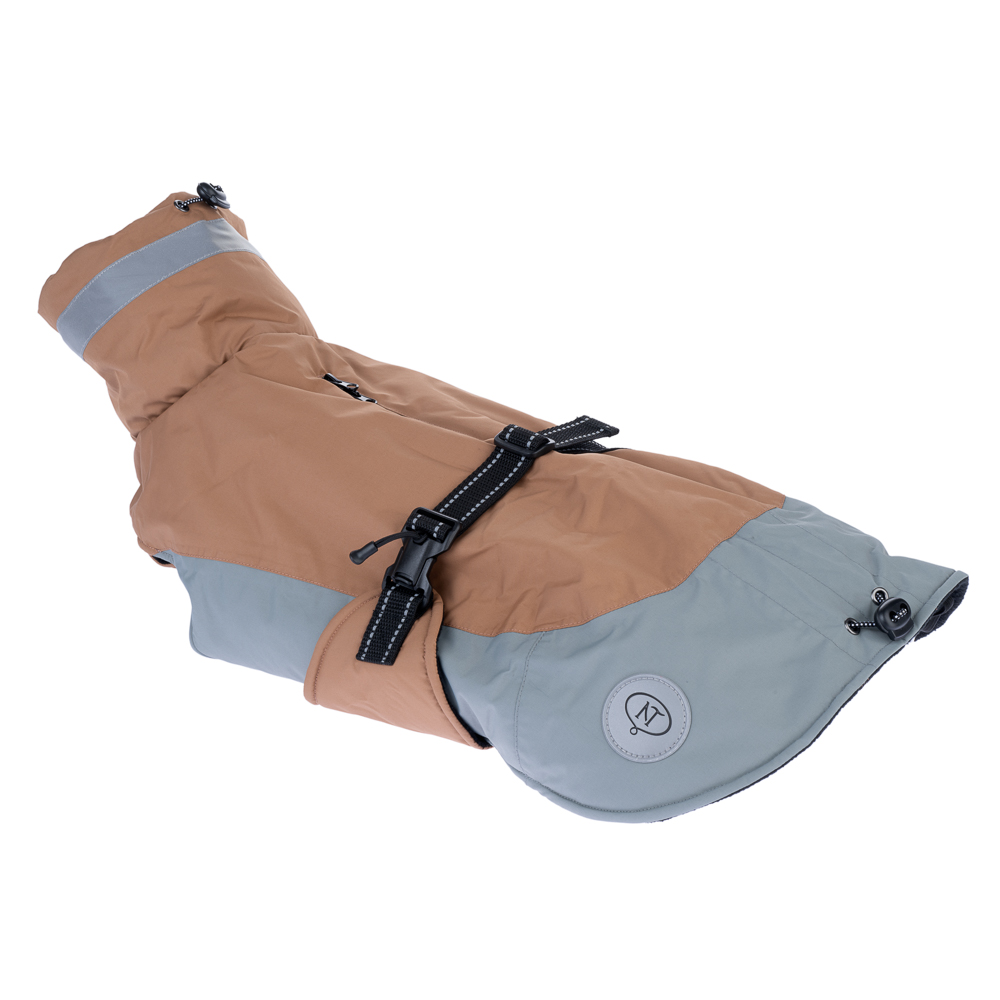 Manteau Nomad Tales Bloom Warm Taupe pour chien - longueur du dos : environ 60 cm