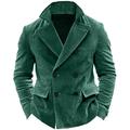 Per uomo Giacca di velluto a coste Blazer in velluto a coste Attività commerciale Cocktail party Ricevimento di matrimonio Di tendenza Informale Autunno inverno Poliestere Velluto a coste Liscio