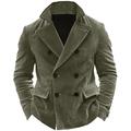 Per uomo Giacca di velluto a coste Blazer in velluto a coste Attività commerciale Cocktail party Ricevimento di matrimonio Di tendenza Informale Autunno inverno Poliestere Velluto a coste Liscio