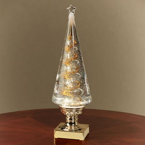 Spiral Swirl LED Tree Table Accent Clear , Clear