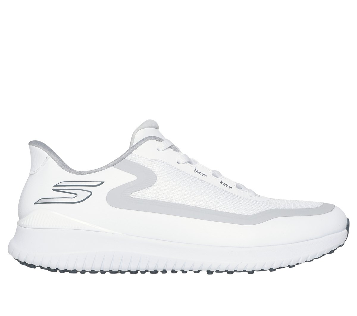 Skechers Men's Slip-ins: GO GOLF Flight Shoes | Size 7.5 | White/Gray | Synthetic/Textile
