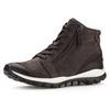 Schnürboots GABOR ROLLINGSOFT, Damen, Gr. 42, grau (dunkelgrau, used), Nubukleder, sportlich, Schuhe, Keilabsatz, Komfortboots mit profilierter Gummilaufsohle