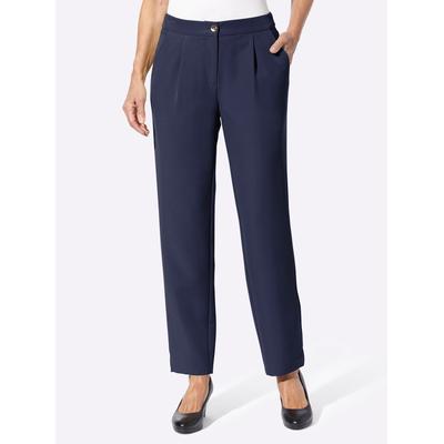 Webhose INSPIRATIONEN, Damen, Gr. 20, Kurzgrößen, blau (marine), 90% Polyester, 10% Elasthan, unifarben, lang, Hosen Image