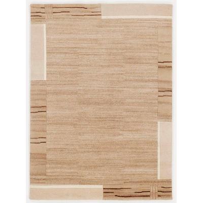 Orientteppich OCI DIE TEPPICHMARKE "Savana Kite, Wollteppich" Gr. 4, beige (natur), B:170cm H:6mm L:240cm, Viskose, Wolle, Teppiche, handgeknüpft, Nepal, reine Wolle für ein warmes Raumklima, Wohnzimmer Image