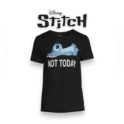 Disney Shirts | Disney Men's Stitch Not Today Graphic Tee, Size L (42-44) | Color: Black/Blue | Size: L