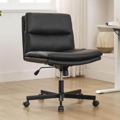 UEV - Bürostuhl ohne Armlehnen,Schreibtischstuhl Ergonomisch,Drehstuhl mit Rollen,für Image