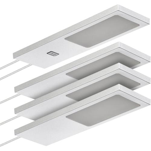 Sotech LED-Möbelleuchte giulia ii mit / ohne Sensor silbergrau, 2700K warmweiß inkl. Trafo &